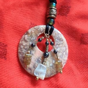 Unknown Gemstone Boho Healing Crystal Necklace